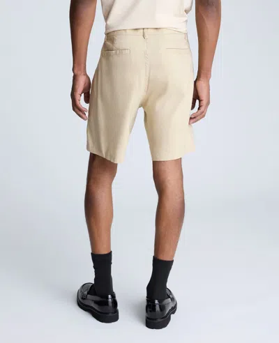 Kenneth Cole Performance Pleated Linen Short In Tan