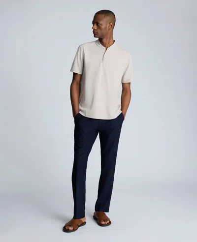 Kenneth Cole Performance Band-collar Henley In Tan