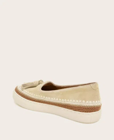 Gentle Souls - Citrus Tassel Suede Platform Slip On In Stone Suede