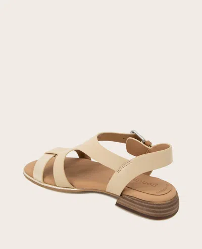 Gentle Souls - Haisley Leather Metallic Combo Sandal In Sand Leather