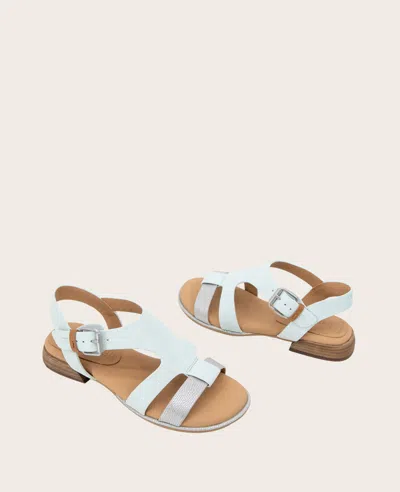 Gentle Souls Women's Haisley Flat Sandals In Light Blue Leather