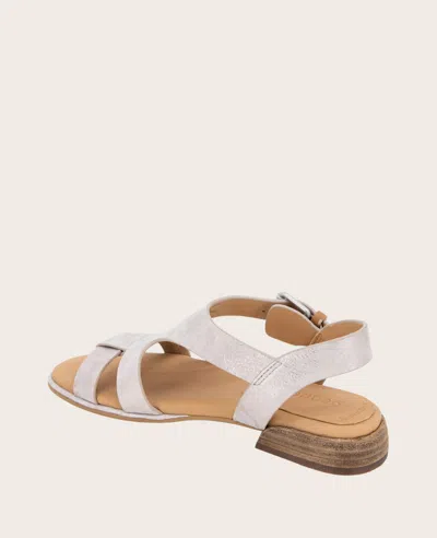 Gentle Souls - Haisley Leather Metallic Combo Sandal In Lavender Leather