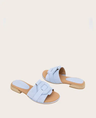 Gentle Souls - Hudson Suede Slip On Sandal In Light Blue Suede