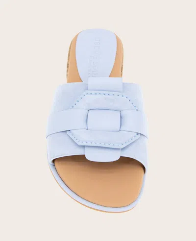 Gentle Souls - Hudson Suede Slip On Sandal In Light Blue Suede