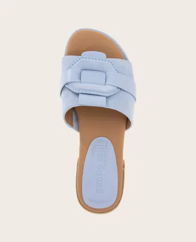 Gentle Souls - Hudson Suede Slip On Sandal In Light Blue Suede