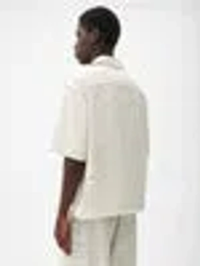 Pangaia Mens Organic Cotton Linen Short Sleeve Shirt In Limestone