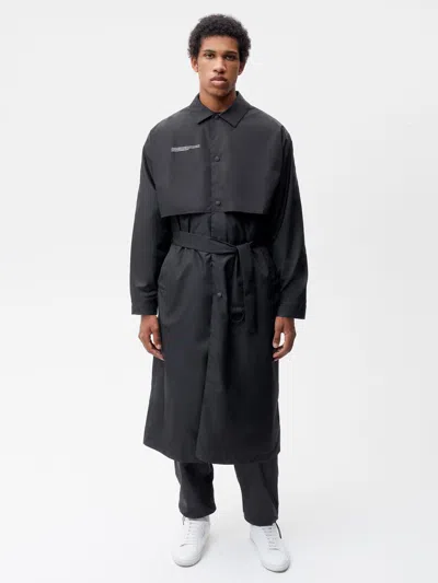 Pangaia Mens Recycled Nylon Trench Coat In Black