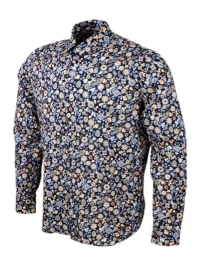 Sonrisa Shirts In Blu - Arancio