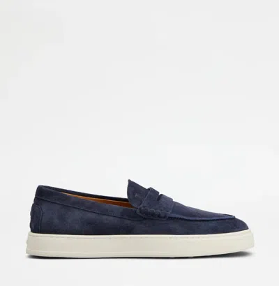 Tod's Mens Tods Mocassino Cassetta 04l Suede Loafers In Galassia