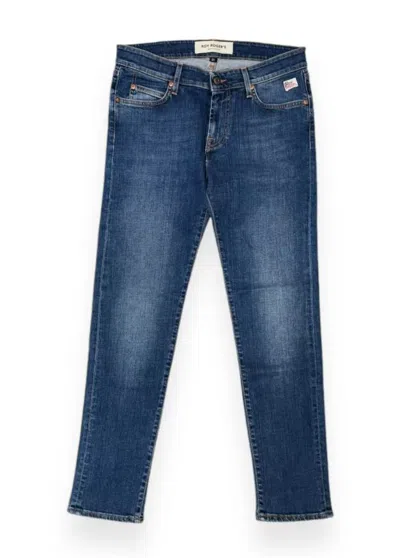 Roy Rogers Blue Cotton Jeans In Navy