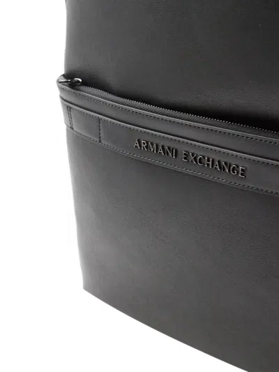 Armani Exchange Backpack With External Pocket With Small Hook In Black