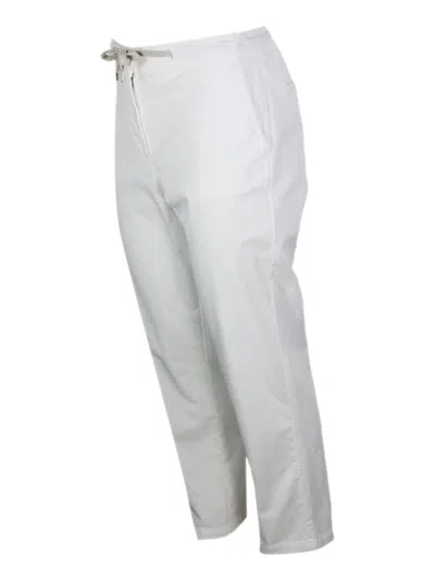 Eleventy Trousers In White