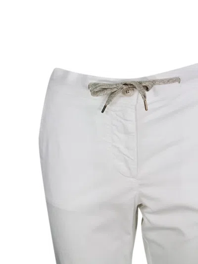 Eleventy Trousers In White