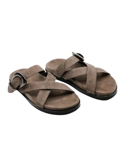Barba Napoli Barba Sandals In Fango