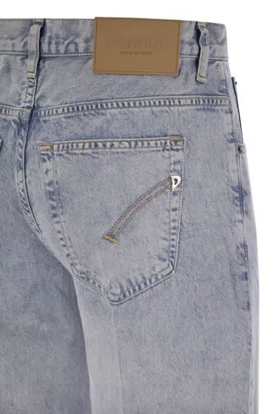 Dondup Jacklyn - Wide-leg Jeans In Fixed Denim Lyocell In Blue