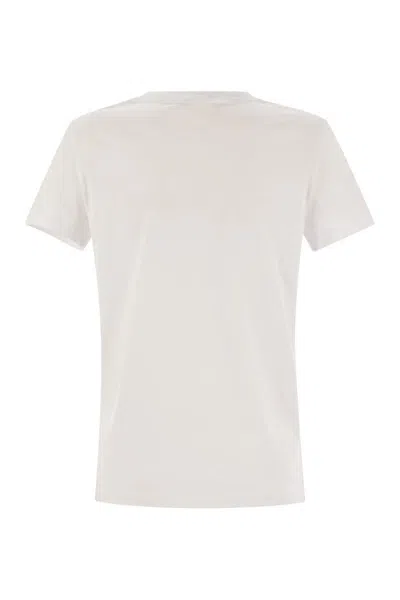 Max Mara Graphic Print Short Sleeve Top Collection In White