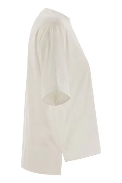 Max Mara Estella Cotton T-shirt In White