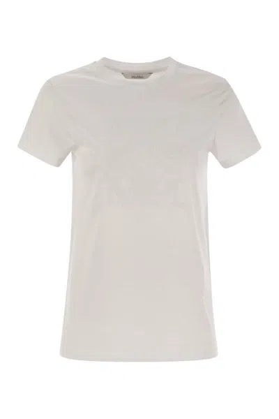 Max Mara Logo Embroidered Crewneck T-shirt In White