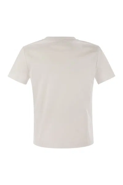 Max Mara Logo Embroidered Crewneck T-shirt In White