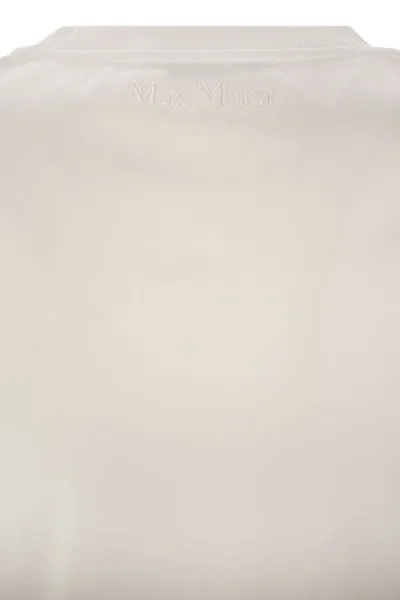 Max Mara Logo Embroidered Crewneck T-shirt In White