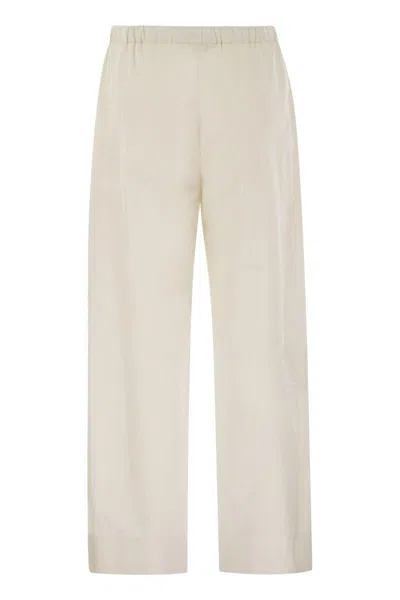 S Max Mara Argento Cotton Trouser In Silver