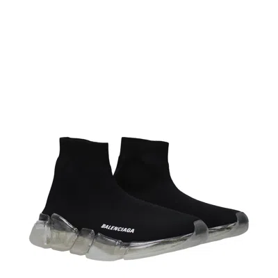 Balenciaga Women's Speed 2.0 Full Clear Sole Recycled Knit Sneaker In Black