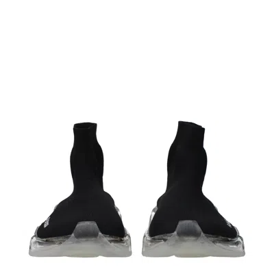 Balenciaga Women's Speed 2.0 Full Clear Sole Recycled Knit Sneaker In Black