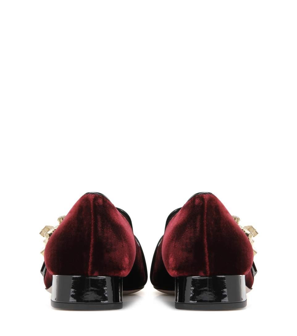 miu miu crystal embellished pumps