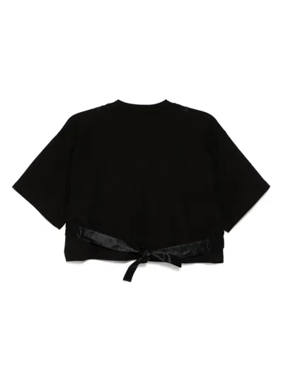 Pushbutton Bra Point Cropped Top In 黑色