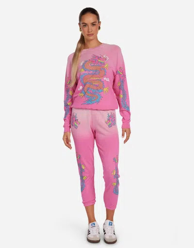 Lauren Moshi Anela Vintage Pink Dragon In Neon Pink Ombre