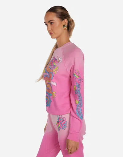 Lauren Moshi Anela Vintage Pink Dragon In Neon Pink Ombre