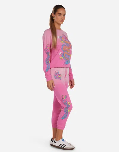 Lauren Moshi Anela Vintage Pink Dragon In Neon Pink Ombre