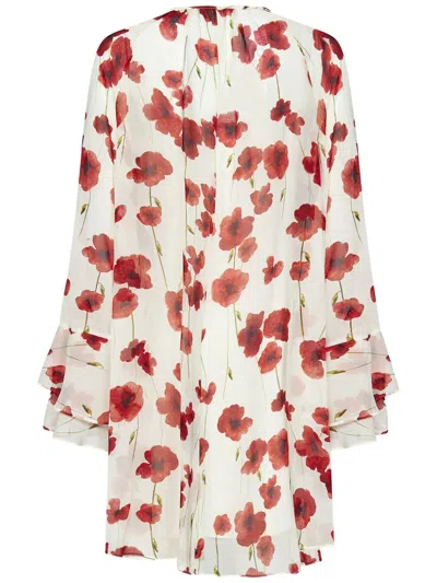 Max Mara Studio Zoraide Printed Silk Dress In White