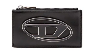 Diesel Flat Card Holder In Nappa Leather In Multicolor