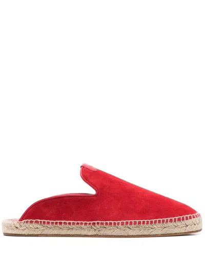 Lanvin Round Toe Flat Sole Espadrilles In Carmine Red