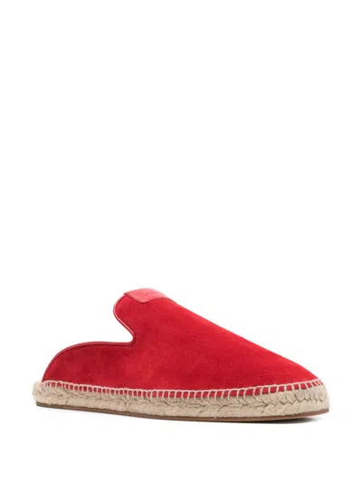 Lanvin Round Toe Flat Sole Espadrilles In Carmine Red