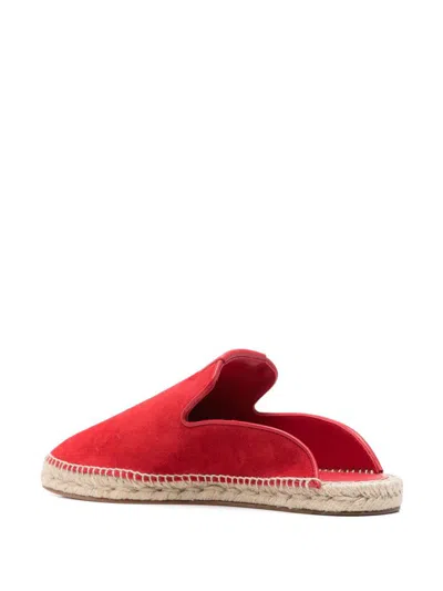 Lanvin Round Toe Flat Sole Espadrilles In Carmine Red