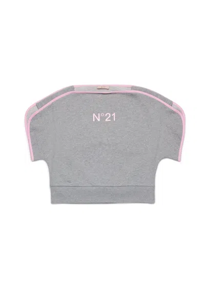 N°21 Logo-print Top In Grey