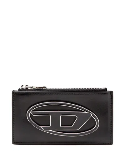 Diesel Flat Card Holder In Nappa Leather In Multicolor