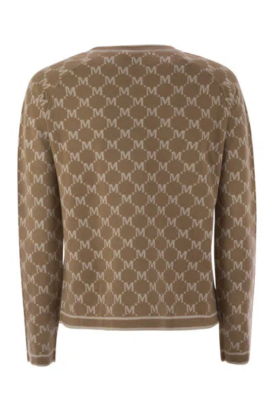 S Max Mara Tivoli Wool And Cashmere Cardigan In Brown