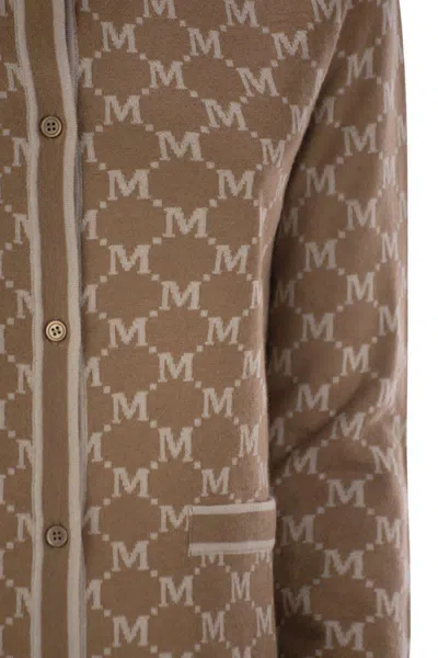 S Max Mara Tivoli Wool And Cashmere Cardigan In Brown