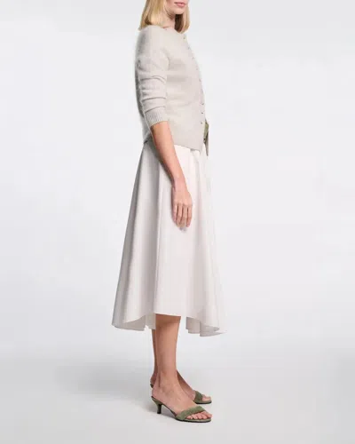 Dorothee Schumacher Cotton Poplin Midi Skirt In White