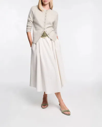 Dorothee Schumacher Cotton Poplin Midi Skirt In White