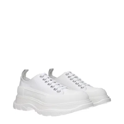 Alexander Mcqueen Sneakers Donna Tessuto Bianco