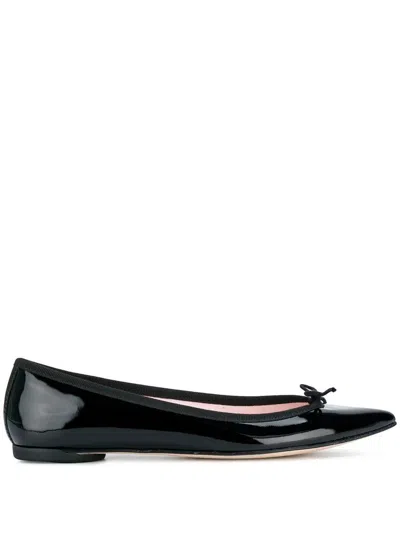 Repetto Brigitte Pointed Toe Patent Leather Ballet Flats In Black