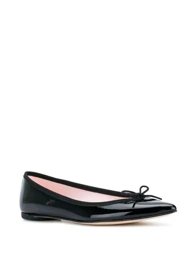 Repetto Brigitte Pointed Toe Patent Leather Ballet Flats In Black