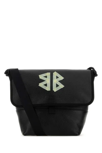 Balenciaga Black Leather Explorer Crossbody Bag
