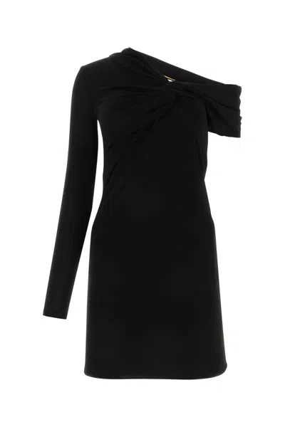 Saint Laurent Viscose One-shoulder Draped Mini Dress