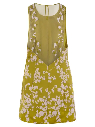 Elisabetta Franchi Printed Duchesse And Tulle Dress
