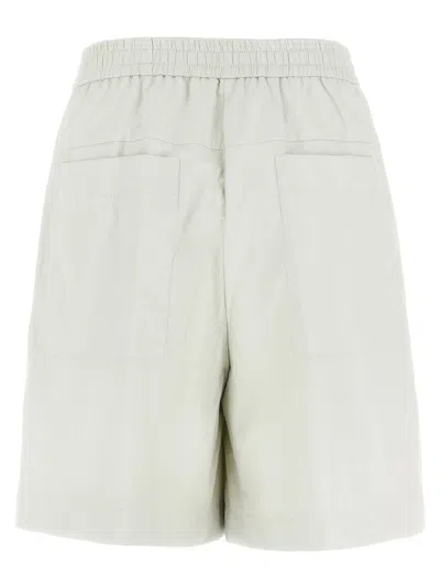 Nude Leather-effect Bermuda Shorts